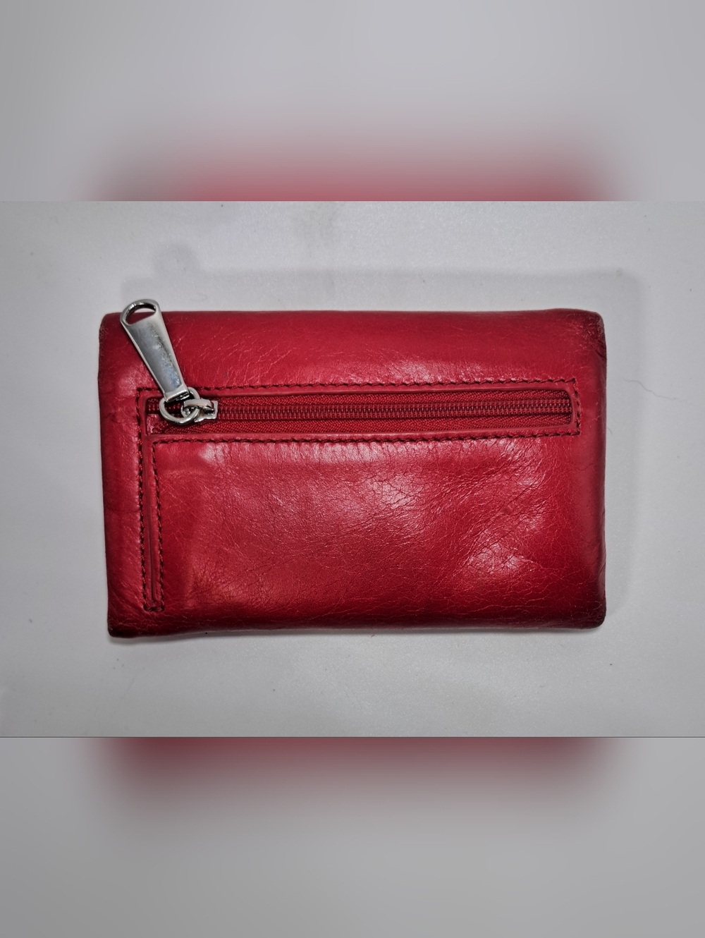 HOBO Red Leather Flap Wallet - Picture 3 of 8